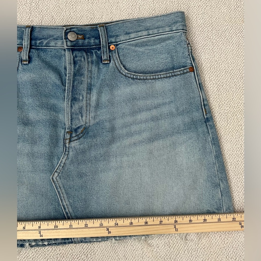 Madewell Women’s Denim Mini Skirt | Color: Blue | Size: 29 - Picture 9 of 12